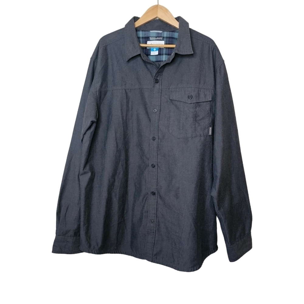 Columbia Omni-wick Men's Gray Button Down XL